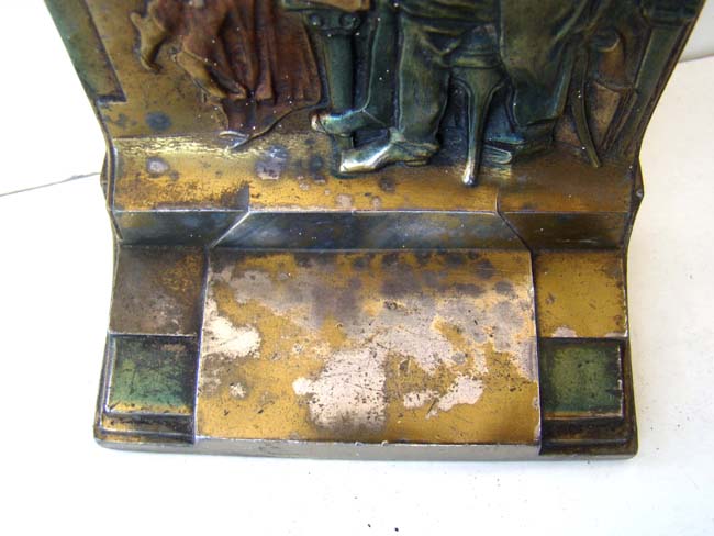A pair of Antique Bookends entitled "The Emancipator" depicting Abraham Lincoln manufactured in 1925 by the Pompeian Bronze Company. — image 4